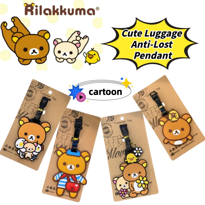 Travel Accessories Gear - Rilakkuma Yaratıcı Kişiselleştirilmiş Bagaj Etiketi Kayıp