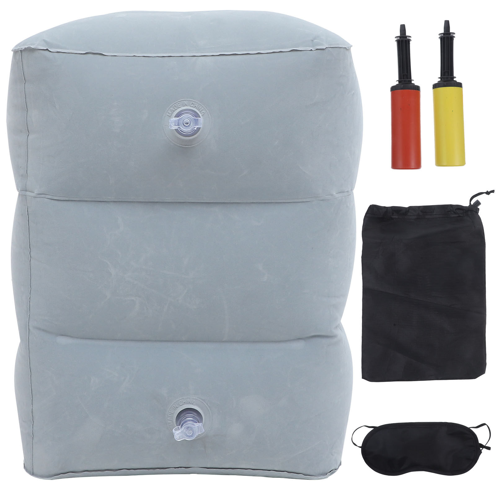 Travel Pillow Inflatable - 1 takım şişme ayak istirahat yastığı