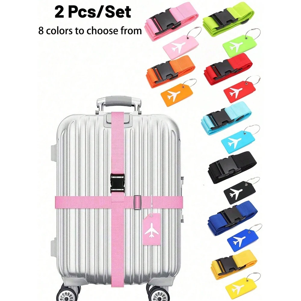 Travel Accessories Gear - Bagaj Etiketi ile Bagaj Askısı Seti