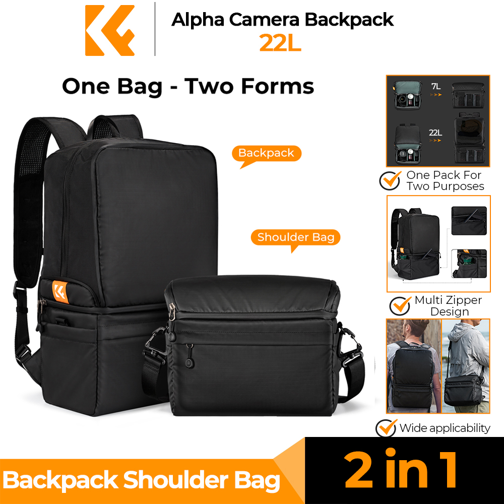 Camera Bag Travel - K&F CONCEPT 22L Kamera Sırt Çantası