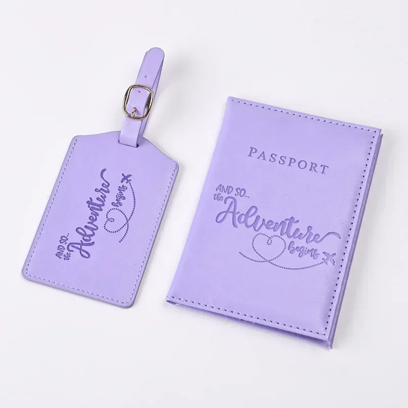 Travel Accessories Gear - Yeni Mor PU Deri Pasaport Tutucu