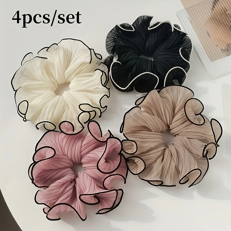 Travel Accessories Gear - 4 Adet/takım Zarif Saçaklı Kumaş Saç