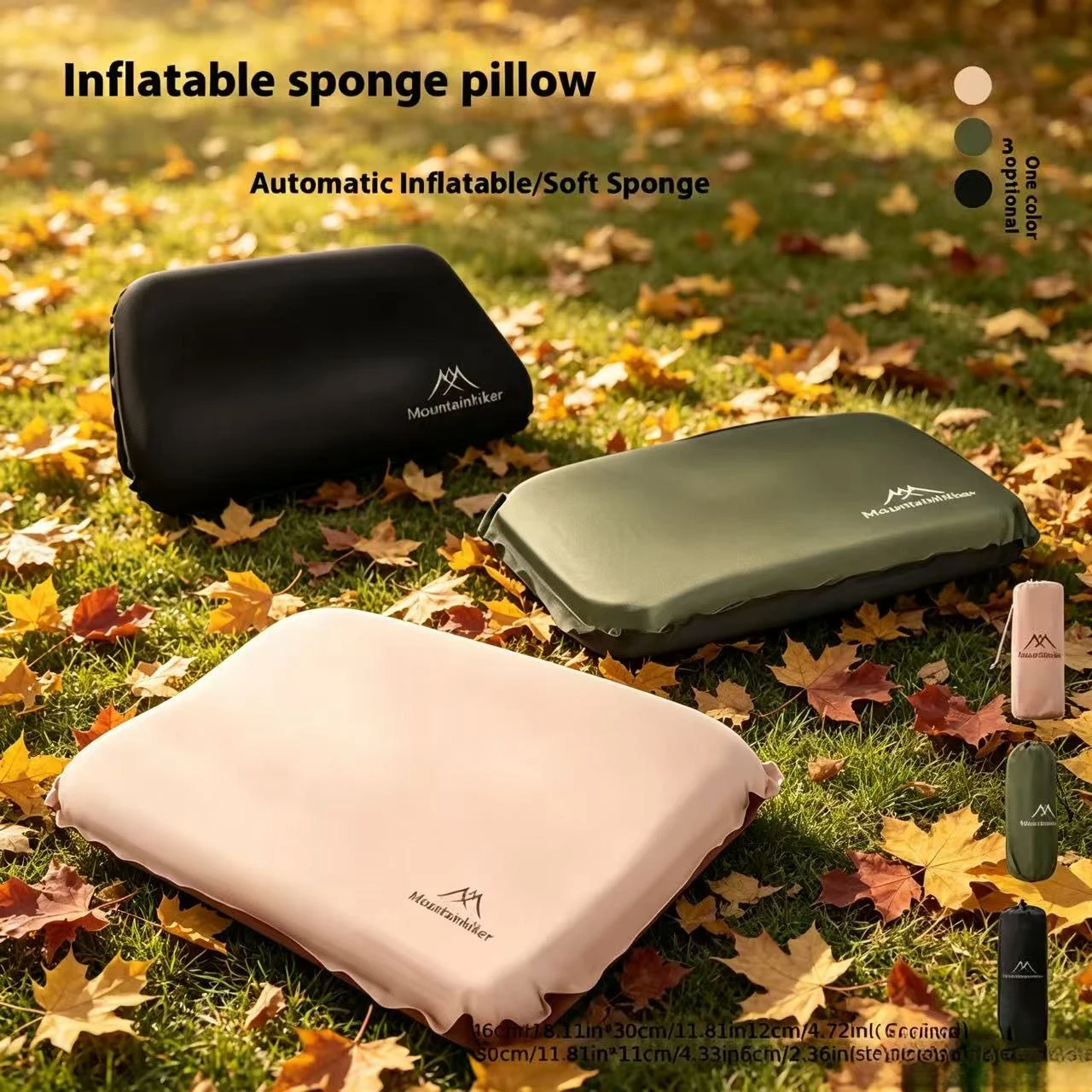 Travel Pillow Inflatable - Mountainhiker Yeni Otomatik Şişirilebilir Yastık, Rahat,