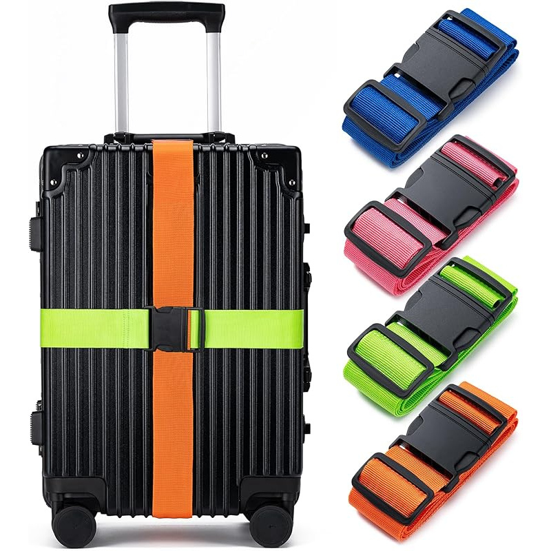 Travel Accessories Gear - 4'lü Bagaj Kayışı Seti, Bagaj Sabitleme