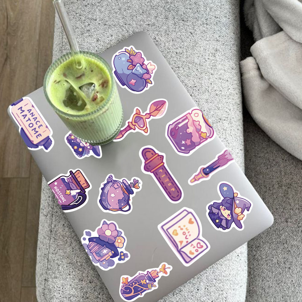 50 adet Mor Sihirli Cadı İksir - Sticker Luggage Decorative incelemesi ve fiyatı