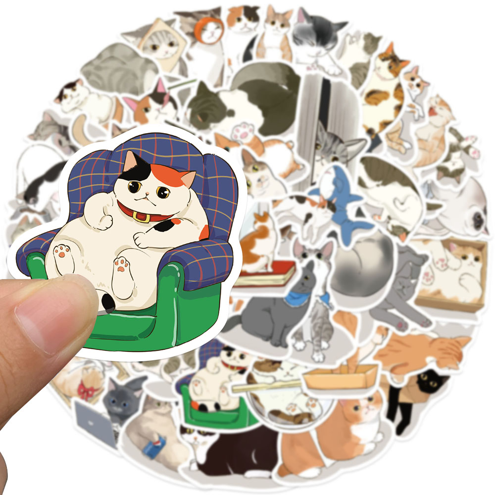 50 adet Sevimli Bakış Kedi Eti - Sticker Luggage Decorative incelemesi ve fiyatı