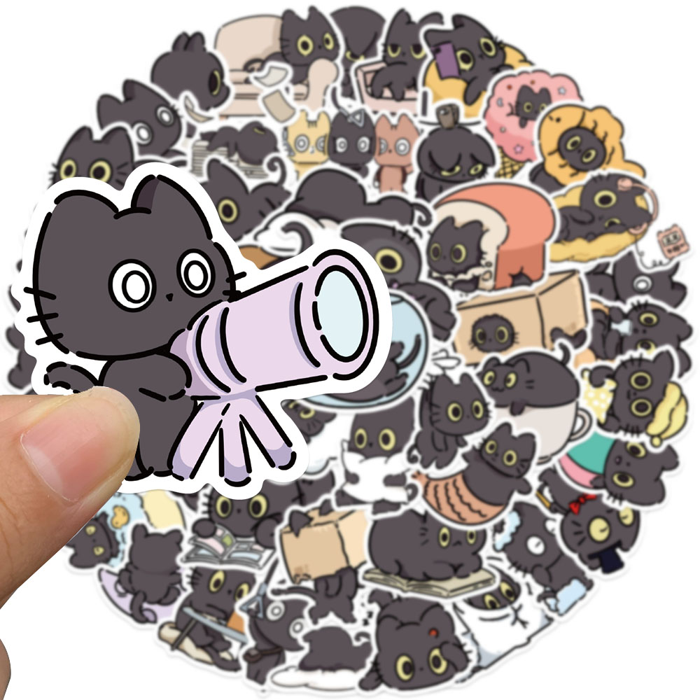 50 adet Yaramaz Kedi Etiket Ko - Sticker Luggage Decorative incelemesi ve fiyatı