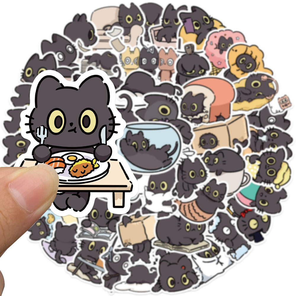 50 adet Yaramaz Kedi Etiket Ko - Sticker Luggage Decorative incelemesi ve fiyatı