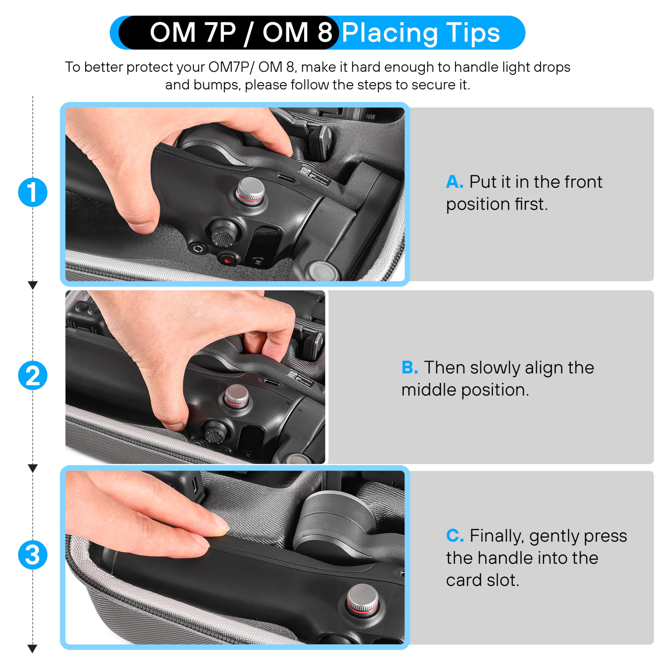 DJI Osmo Mobile 7P/8 Gimbal Sa - Camera Bag Travel incelemesi ve fiyatı