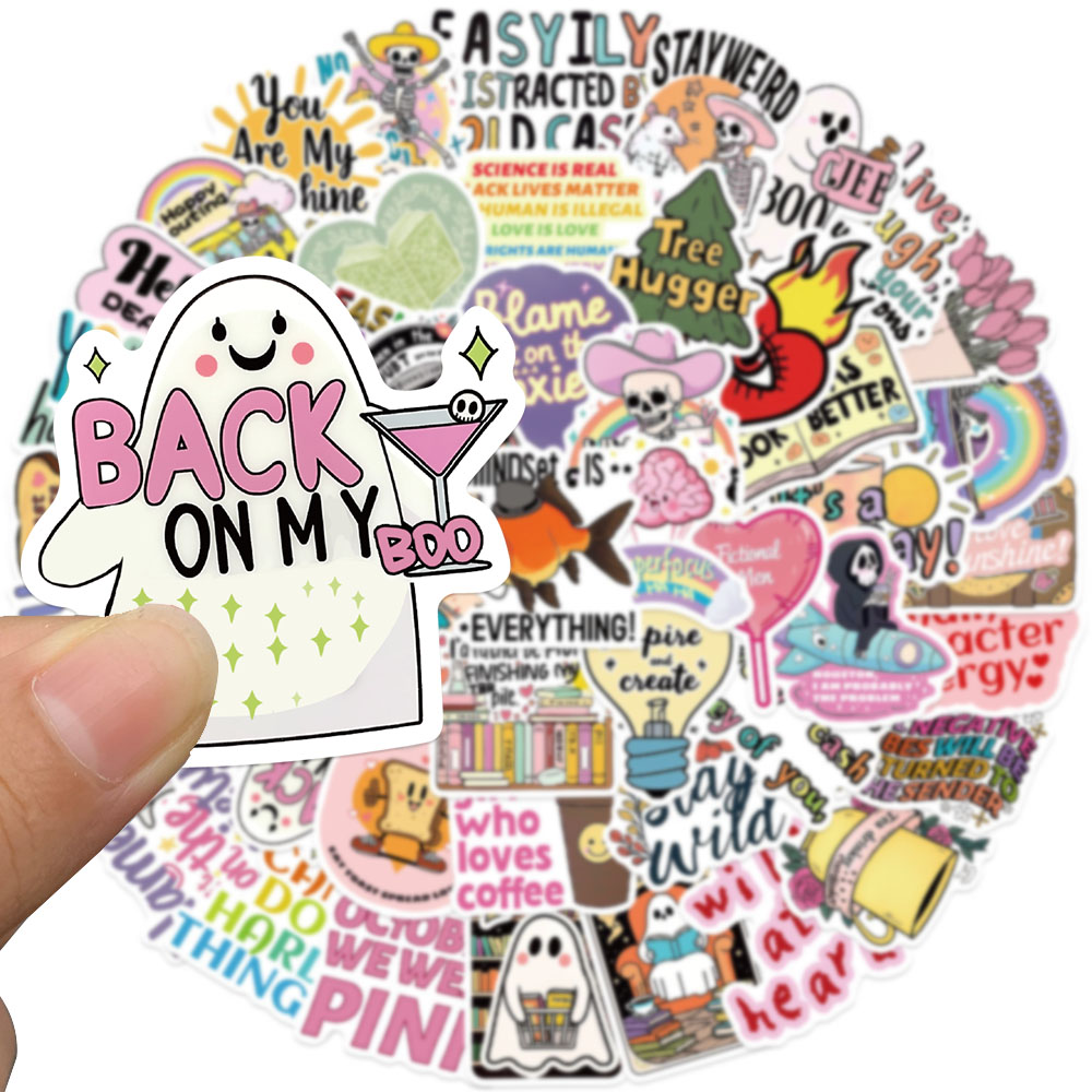 50 adet Komik Karikatür Dünya  - Sticker Luggage Decorative incelemesi ve fiyatı